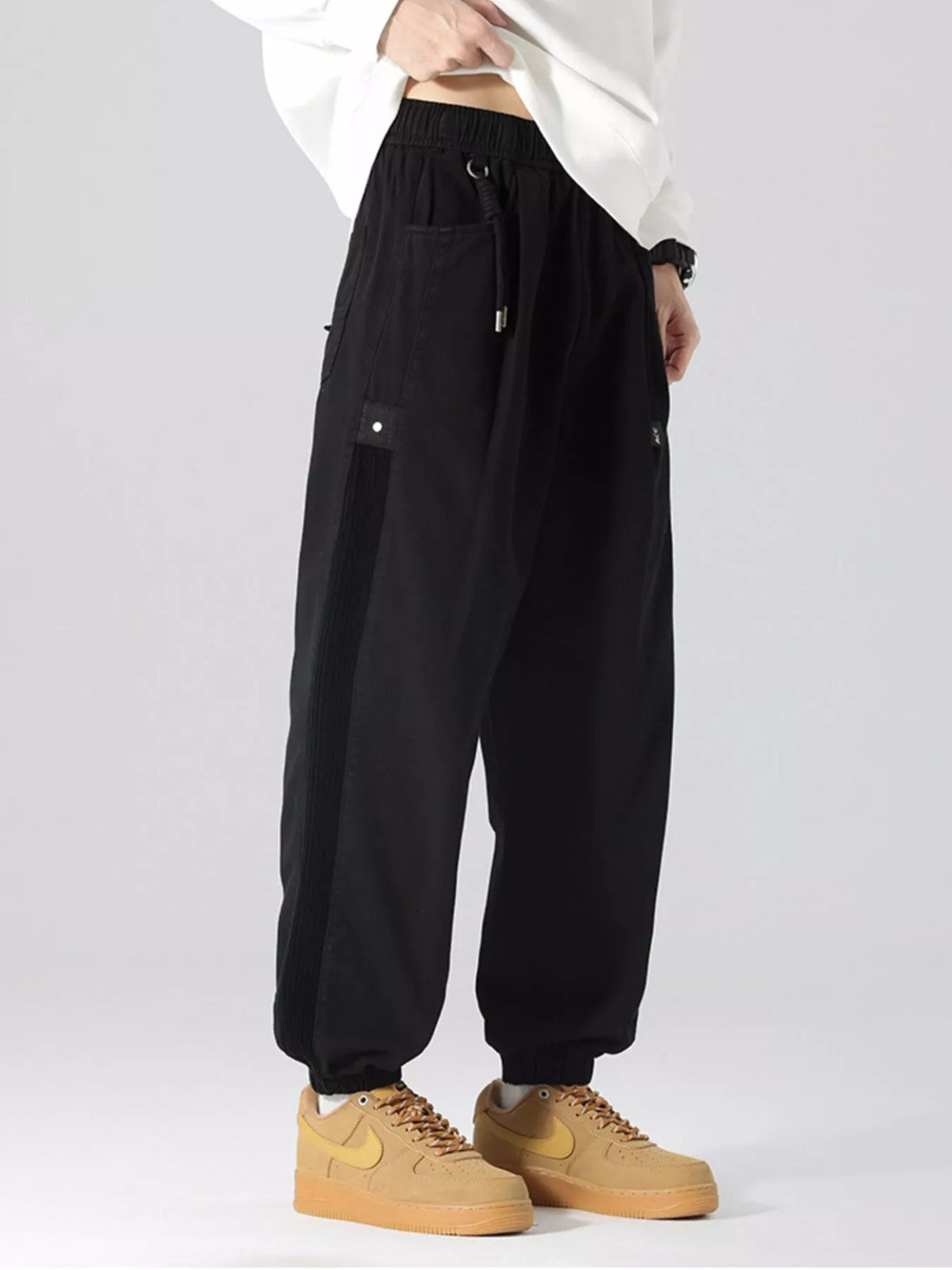 Men's Plus Size Drawstring Cargo Joggers