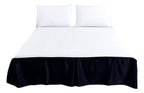 Tache Glam Night Out Satin Black Tailored Platform 14" Bed Skirt Dust Ruffle (1622)