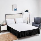Tache Glam Night Out Satin Black Tailored Platform 14" Bed Skirt Dust Ruffle (1622)
