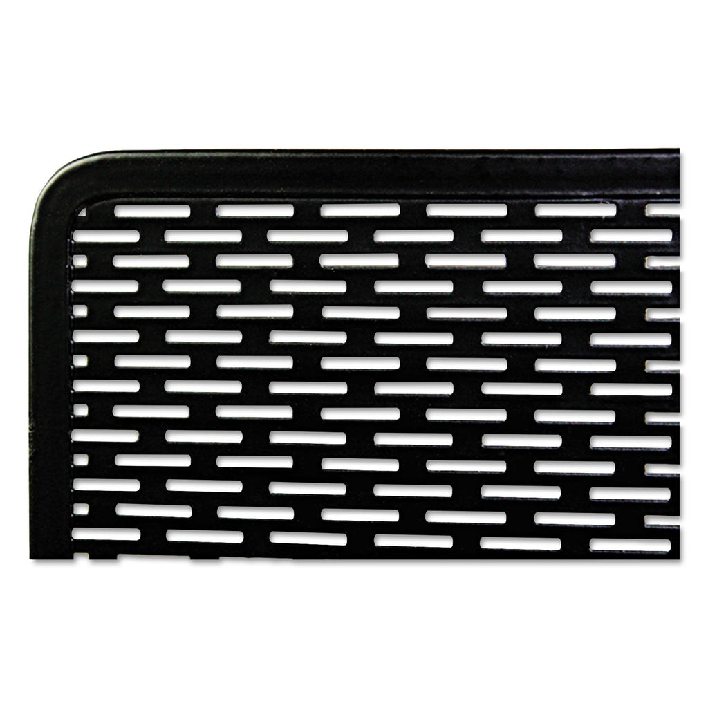Artistic Urban Collection Punched Metal File Sorter, 3 Sections, Letter Size Files, 8" x 8" x 7.25", Black