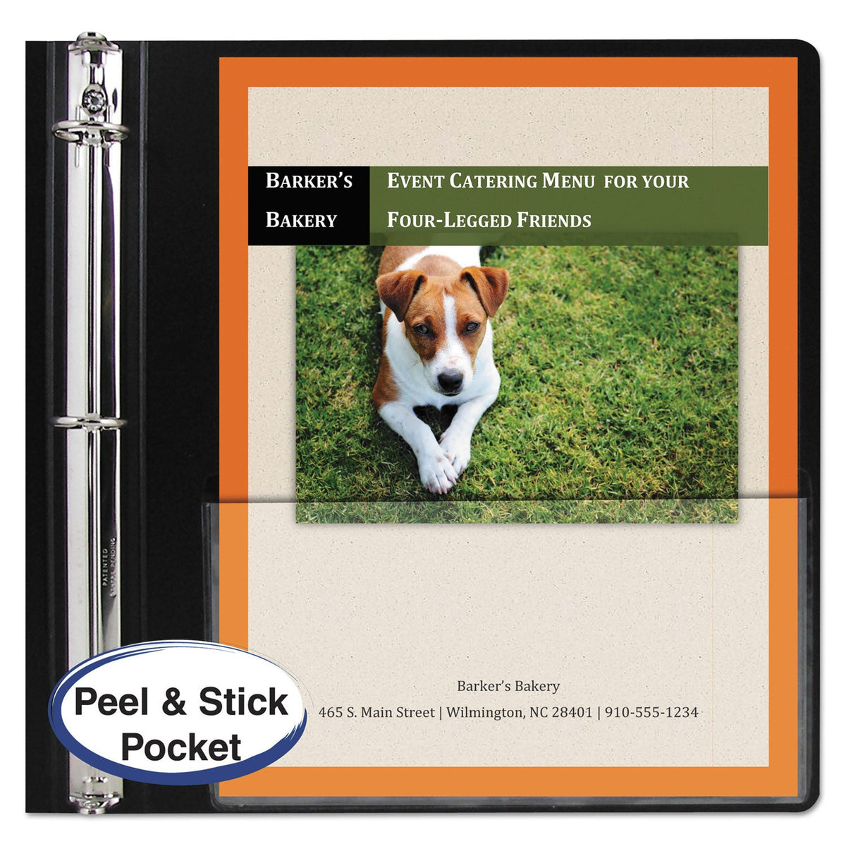 C-Line Peel and Stick Add-On Filing Pockets, 25", 11 x 8.5, 10/Pack