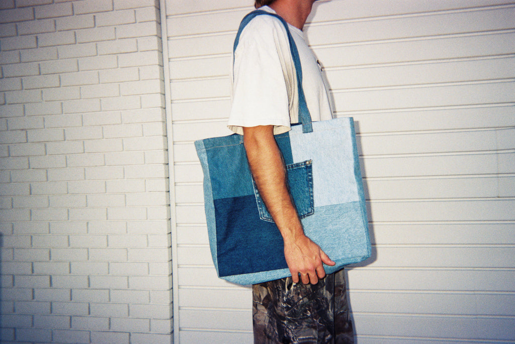 Upcycled Denim Patchwork Tote