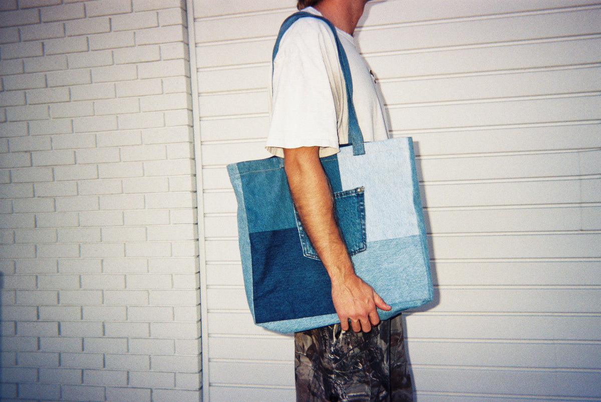 Upcycled Denim Patchwork Tote