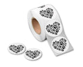 250 Paw Print Heart Stickers | Animal Rescue & Pet