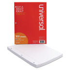 Universal Filler Paper, 3-Hole, 8.5 x 11, Medium/College Rule, 100/Pack