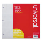 Universal Filler Paper, 3-Hole, 8.5 x 11, Medium/College Rule, 100/Pack