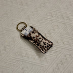 Chapstick Holder Keychain – Cow Print, Camo Pink Bow, Cowboy Toile, Barn Toile, croquette, duck, moon