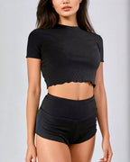 90s Boyshort - Cloud Set Black