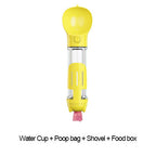 300 500ml Portable Multifunction Dog Water Bottle Food Feeder For Big Dogs 3 In 1 Poop Dispenser Puppy Pet Travel Drinking Bowls