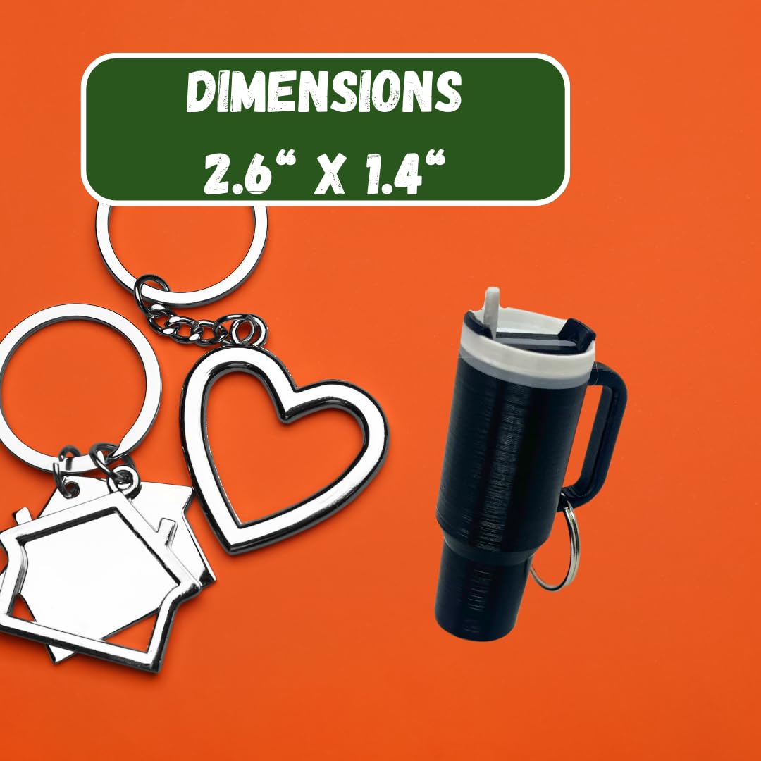 Tumbler Cup Replica Keychain | Popular Water Bottle Replica Mug Key Tag for Car Keys | Made in USA