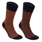 Men’s Bamboo Dress Socks 6-Pack Gift Box, Rust & Purple