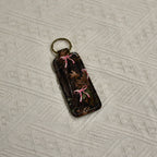 Chapstick Holder Keychain – Cow Print, Camo Pink Bow, Cowboy Toile, Barn Toile, croquette, duck, moon