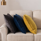 Throw Pillow Cover with 450g Insert, dark-grey, velvet, 20X20, Decorative Cushion – Fancy & Stacy