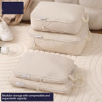 Compressible Travel Storage Bags Set - 6-Piece Luggage Organizers For Compartmentalized Packing Cubes