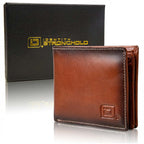 Mens RFID 10 Slot Bifold Wallet with ID Window