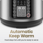 Chefman 13-in-1 Electric Pressure Cooker, 6-Quart Multicooker with Touchscreen Controls, Slow Cooker, Steamer, Sauté, Soup, Chili, Delay Start & Keep Warm, Stainless Steel