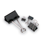 ACCO Binder Clips, Large, Black/Silver, Dozen