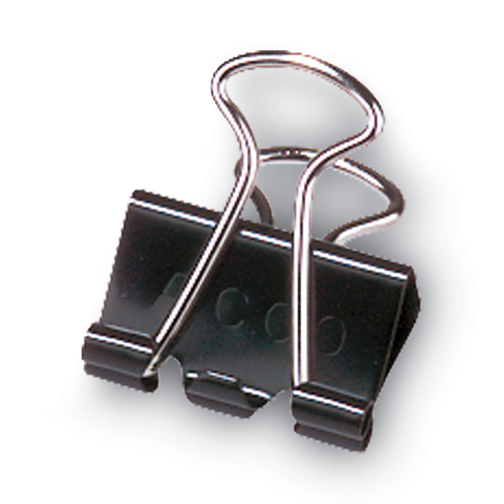 ACCO Binder Clips, Large, Black/Silver, Dozen