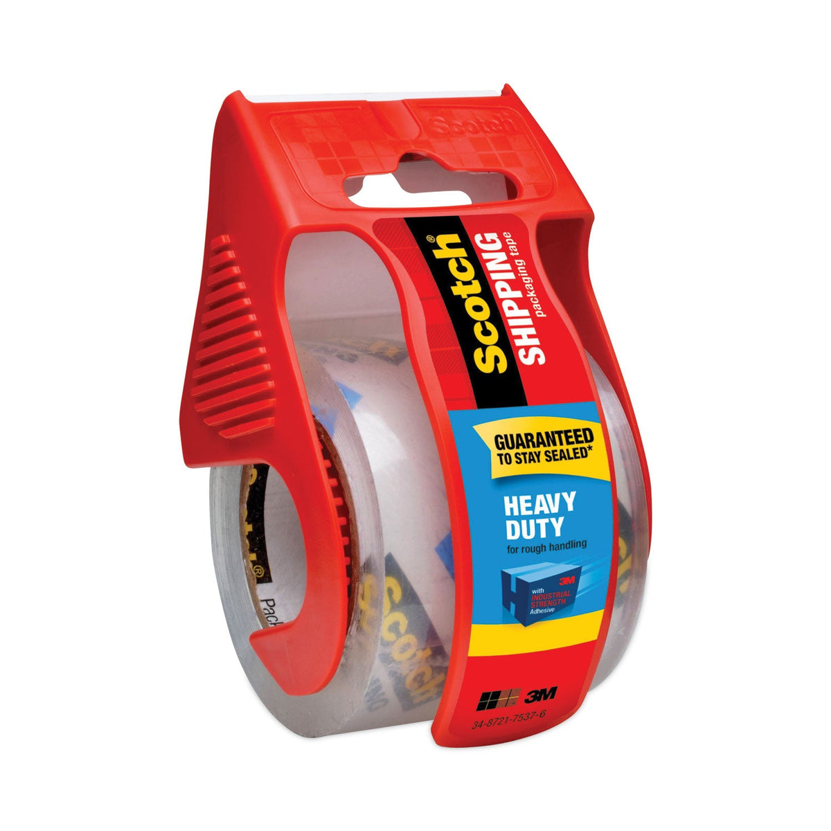 Scotch 3850 Heavy-Duty Packaging Tape with Dispenser, 1.5" Core, 1.88" x 66.66 ft, Clear, 6/Pack