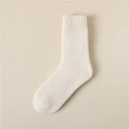 Women's Maternity Socks Autumn And Winter Fleece-lined Thickened Sleep Warm Wool Floor Mid-calf Cashmere Towel Terry-loop Hosiery