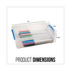 Advantus Super Stacker Large Pencil Box, Plastic, 9 x 5.5 x 2.62, Clear