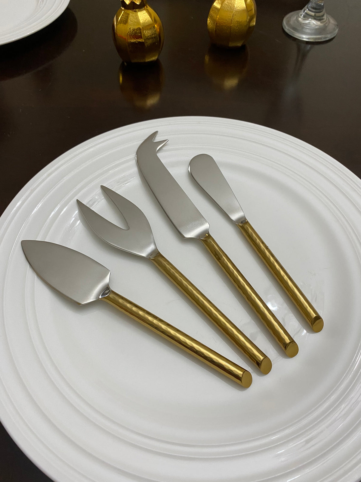 Vibhsa Gold Cheese knives set of 4