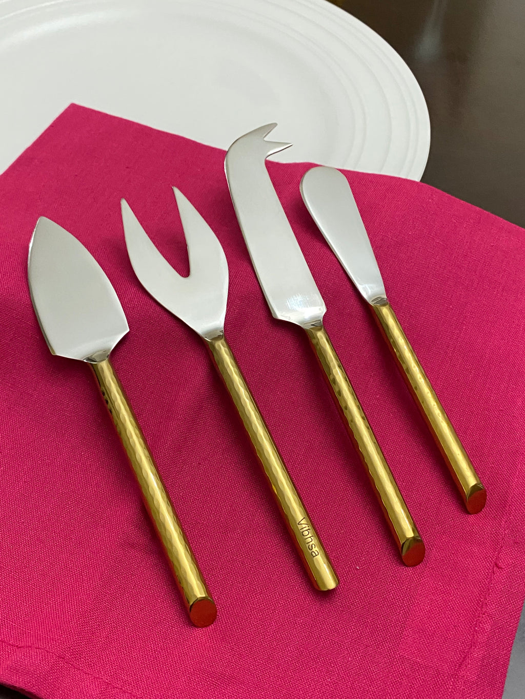 Vibhsa Gold Cheese knives set of 4