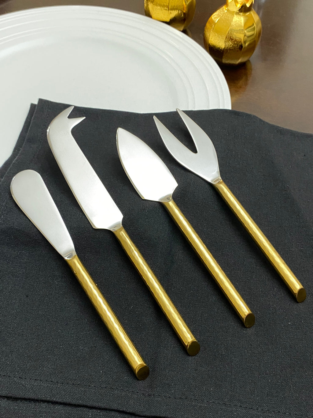 Vibhsa Gold Cheese knives set of 4