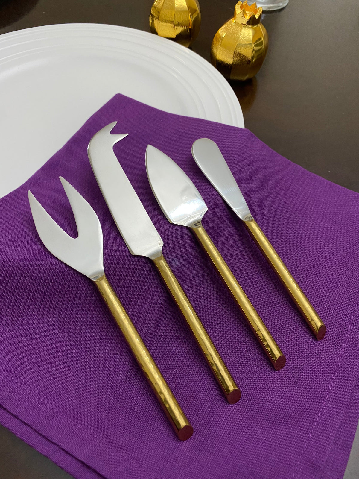 Vibhsa Gold Cheese knives set of 4