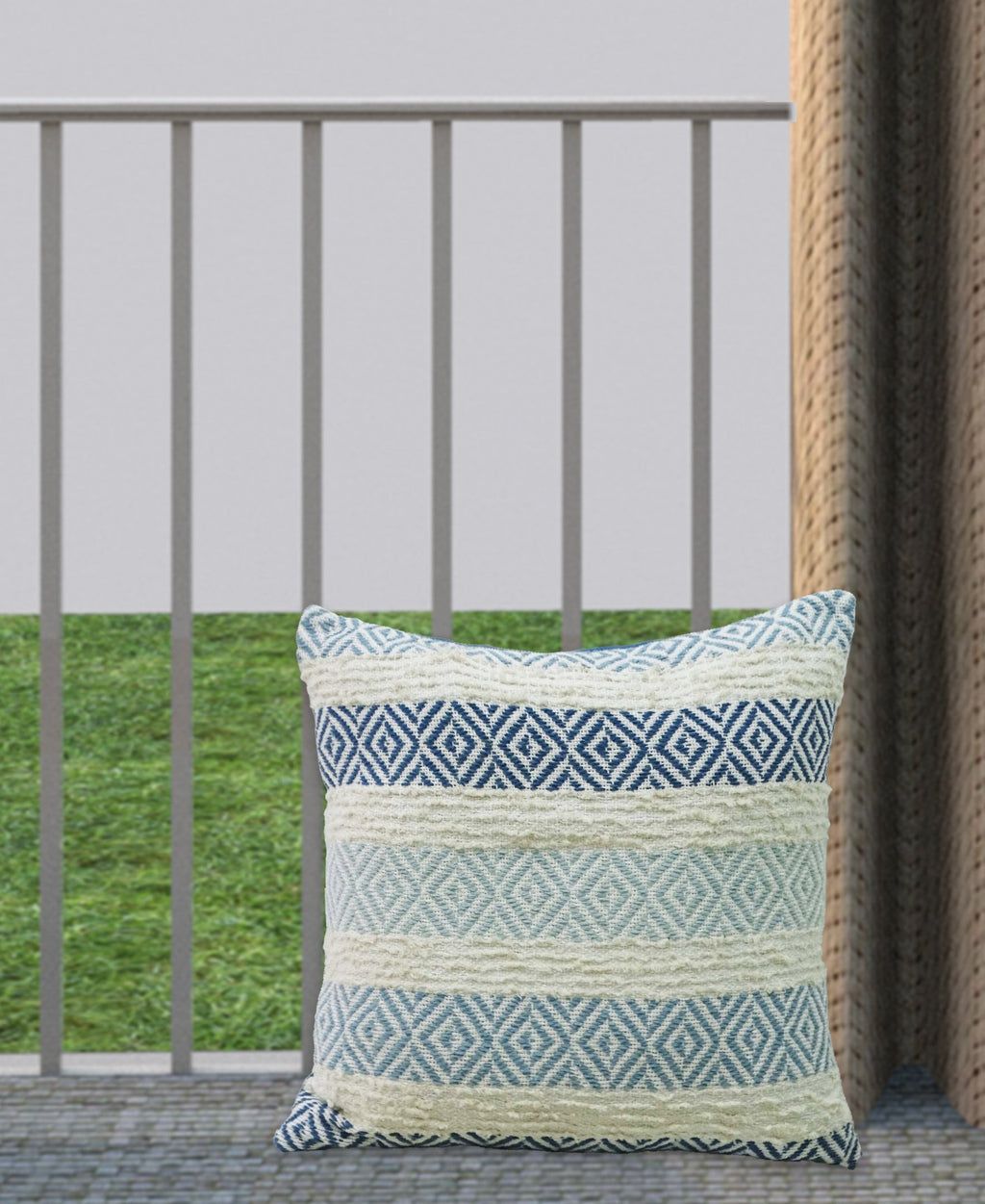 Vibhsa Handwoven Weave Textured Stripe Pillow 20"X20"