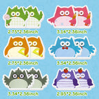 HoiSumma 12 Pcs Owl Sticky Notes Self-Adhesive Memo Pads 360 Sheets