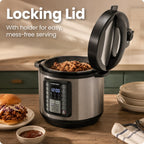 Chefman 13-in-1 Electric Pressure Cooker, 6-Quart Multicooker with Touchscreen Controls, Slow Cooker, Steamer, Sauté, Soup, Chili, Delay Start & Keep Warm, Stainless Steel