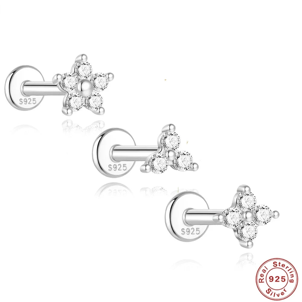 Single Moissanite Earring: Mini Stud & Hoop Styles