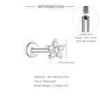 Single Moissanite Earring: Mini Stud & Hoop Styles