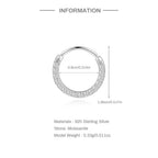 Single Moissanite Earring: Mini Stud & Hoop Styles