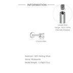Single Moissanite Earring: Mini Stud & Hoop Styles