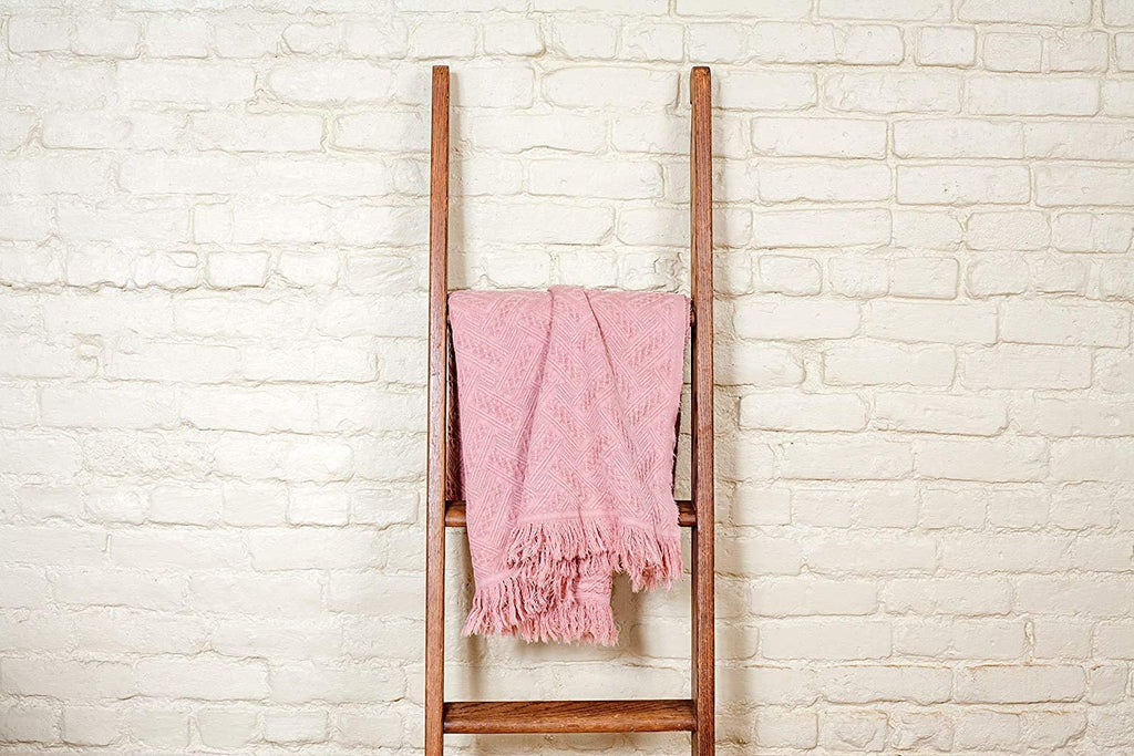 Kasentex Lightweight Cotton Throw Blanket - Soft Decorative Blanket for Sofa or Bed