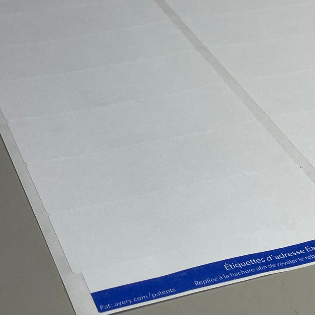 AVERY Easy Peel Sure Feed Address Labels 14 Sheet 1-1/3"x 4" Adhesive White 5162