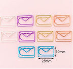 10 pcs/pack cute Cactus star Ice Cream Mini Paper Clips Kawaii Stationery Metal Clear Binder Clips Photos Tickets Notes Letter