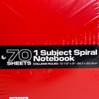 ZA@ THREE LEAF (6 PACK) 1 Subject Spiral Notebook College Ruled 70 Sheets 811-48