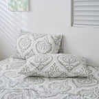 Tache Dreamy Moon Sky Ogee Damask Heather Gray White Pillowcases (TB300)