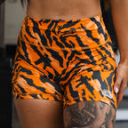 Women's High-Waisted Seamless Front Compression Training Shorts | Tiger Snipe