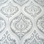 Tache Dreamy Moon Sky Ogee Damask Heather Gray White Duvet Cover (TB300)