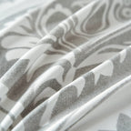 Tache Dreamy Moon Sky Ogee Damask Heather Gray White Duvet Cover (TB300)
