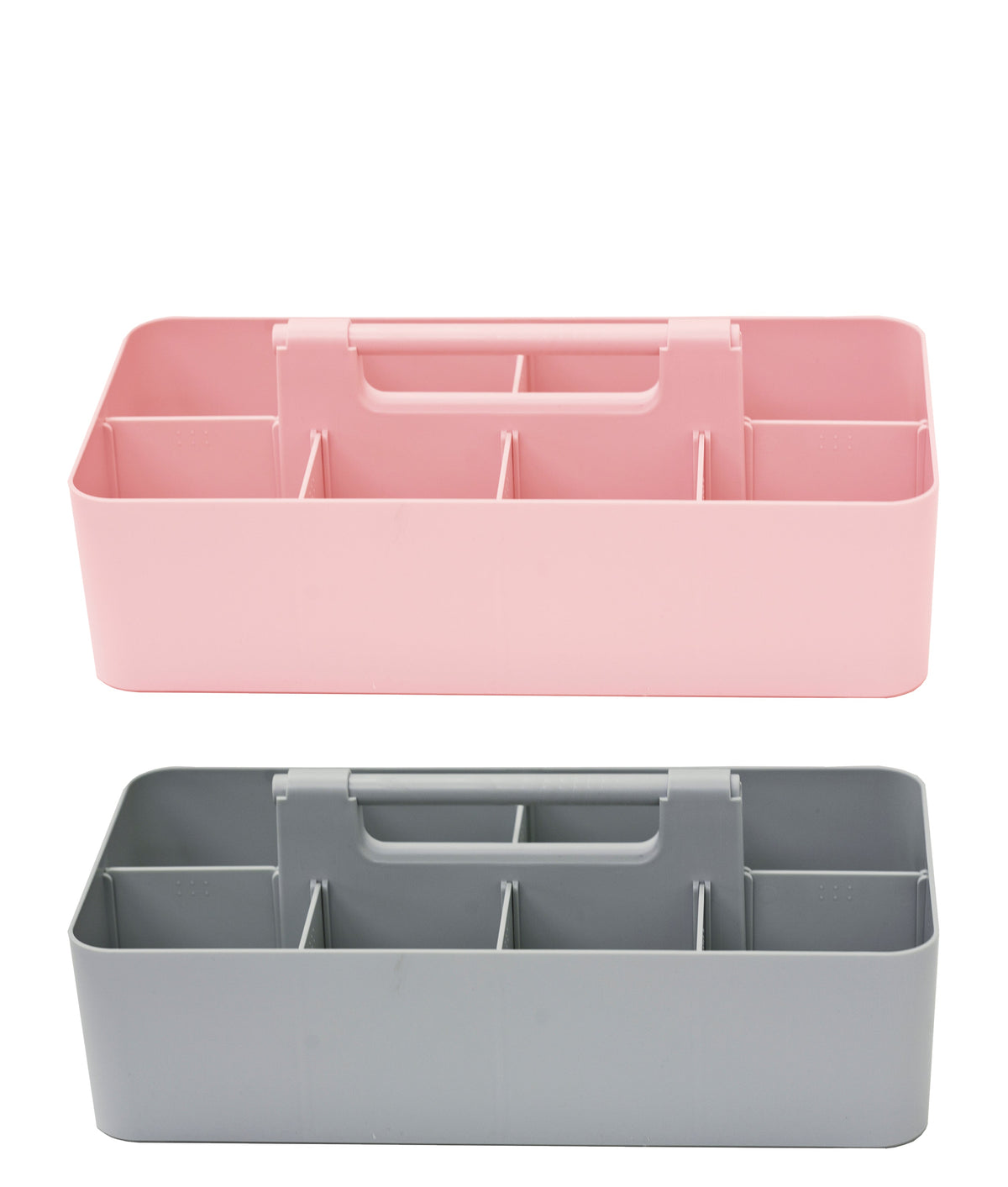 Enjoy Organizer -Portable Caddy Organizer -2 Stackable Plastic Caddy with Handle | Desk, Makeup, Dorm Caddy, Classroom Art Organizers (Made In Usa)