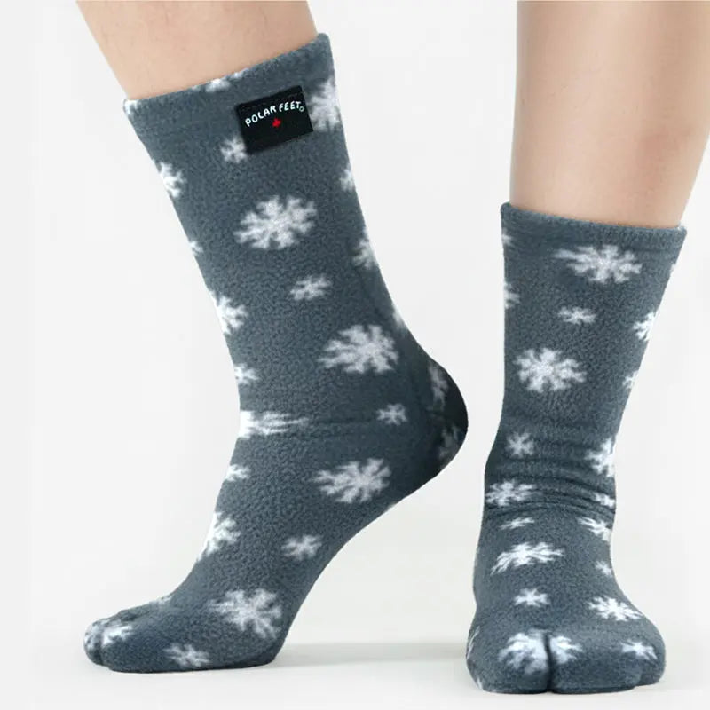 Polar Feet Fleece Tabi Socks - Snow