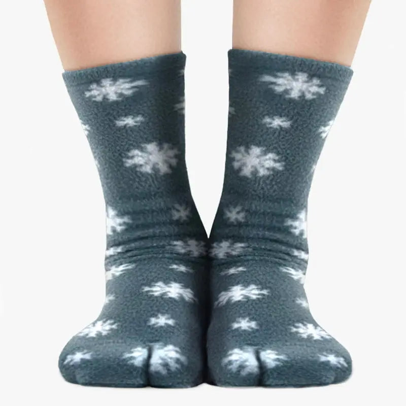 Polar Feet Fleece Tabi Socks - Snow