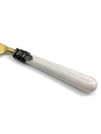 Vibhsa White Resin Handle Flatware set of 20 Antique Design
