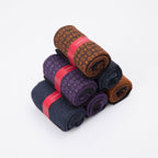 Men’s Bamboo Dress Socks 6-Pack Gift Box, Rust & Purple