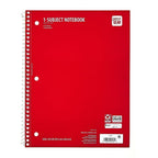 4 Pack College Rule 1 Subject Notebooks 8x10.5 (70 Sheets)